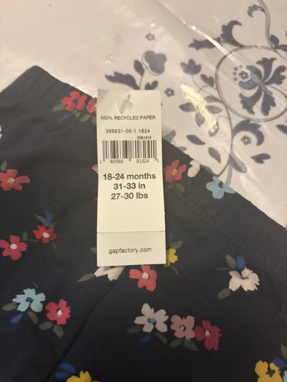 NWT 24 Months Floral Design 3 pieces pants, shirt romper